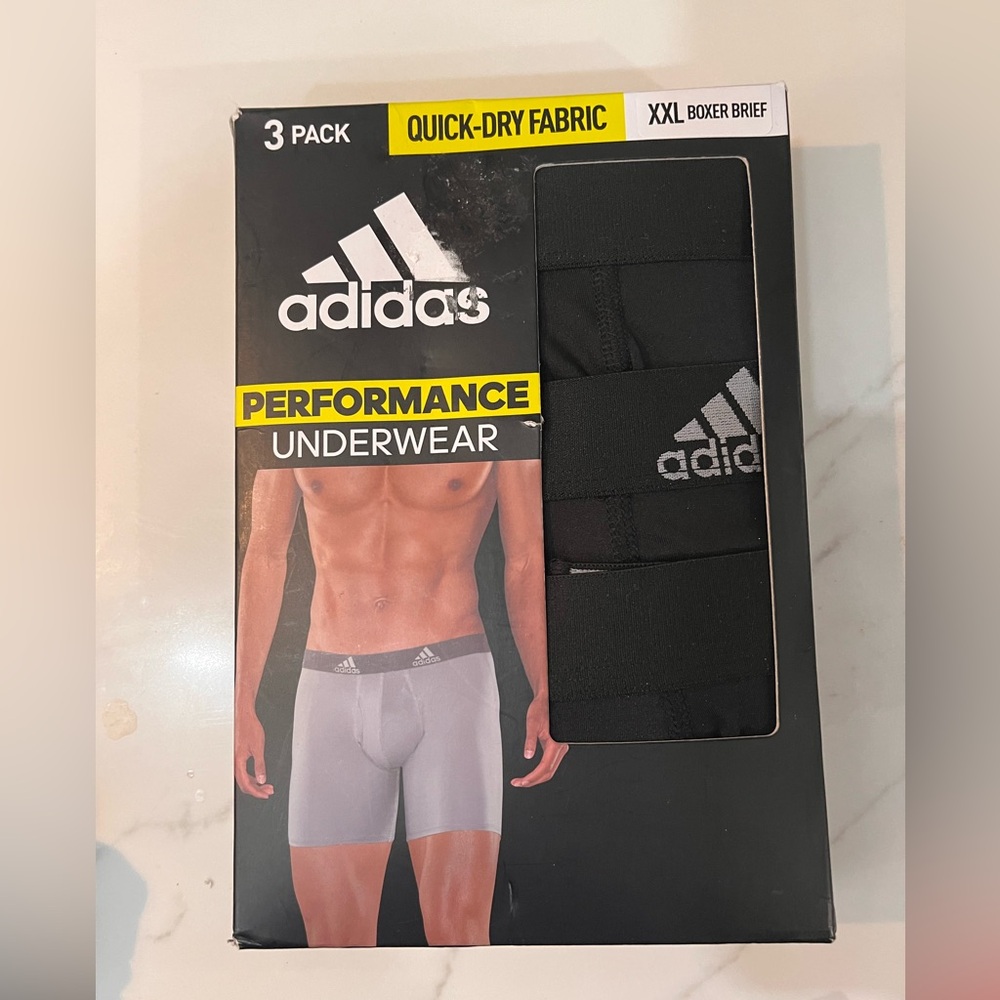 Adidas Men's Black Performance Underwear 3-Pack